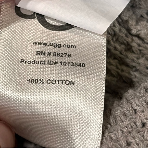 UGG Taupe Tan Selby Cable Knit Turtleneck Tunic Sweater Mini Dress size Medium - Picture 9 of 10